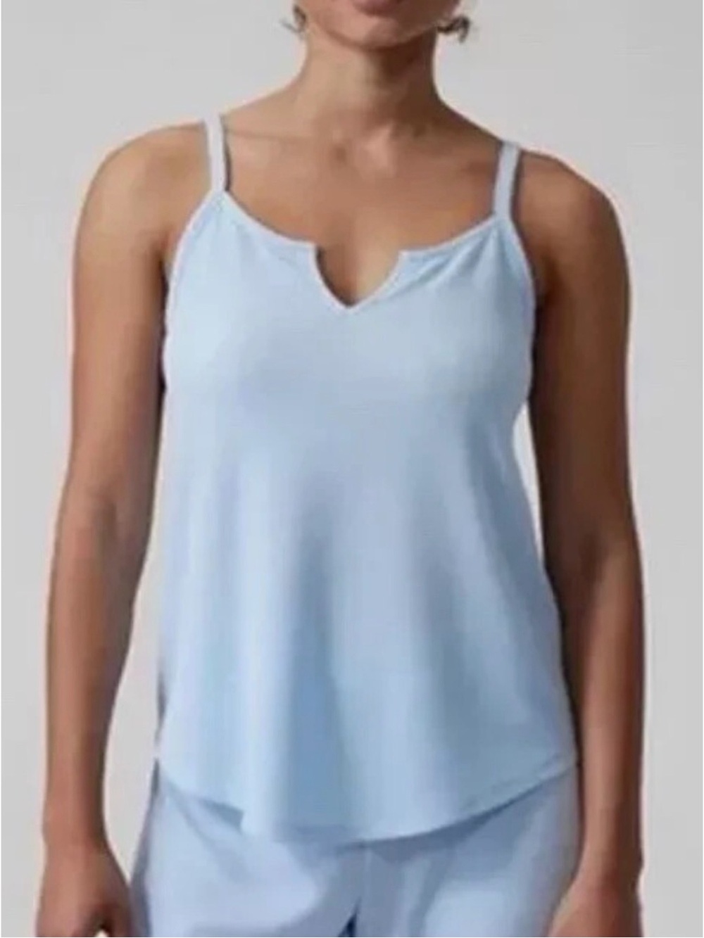 Athleta Wind Down Sleep Cami Light Blue